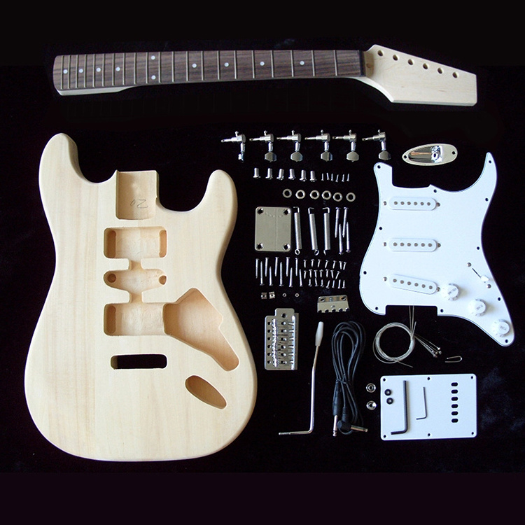 Wholesale Tung wood body Paddle Neck assembly TL guitar kit DIY electric guitar kit for electric guitar  building