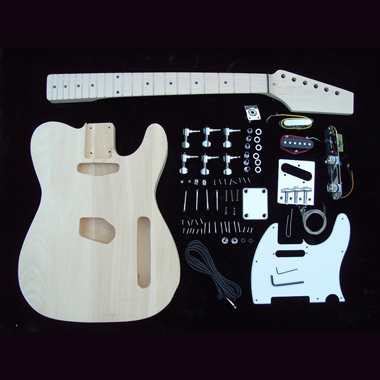 Wholesale Tung wood body Paddle Neck assembly TL guitar kit DIY electric guitar kit for electric guitar  building