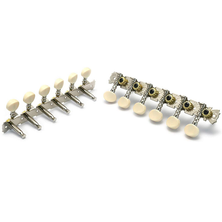 6L6R Chrome 12 Strings Acoustic Guitar Tuning Pegs Mandolin  Machine Heads with Single Hole