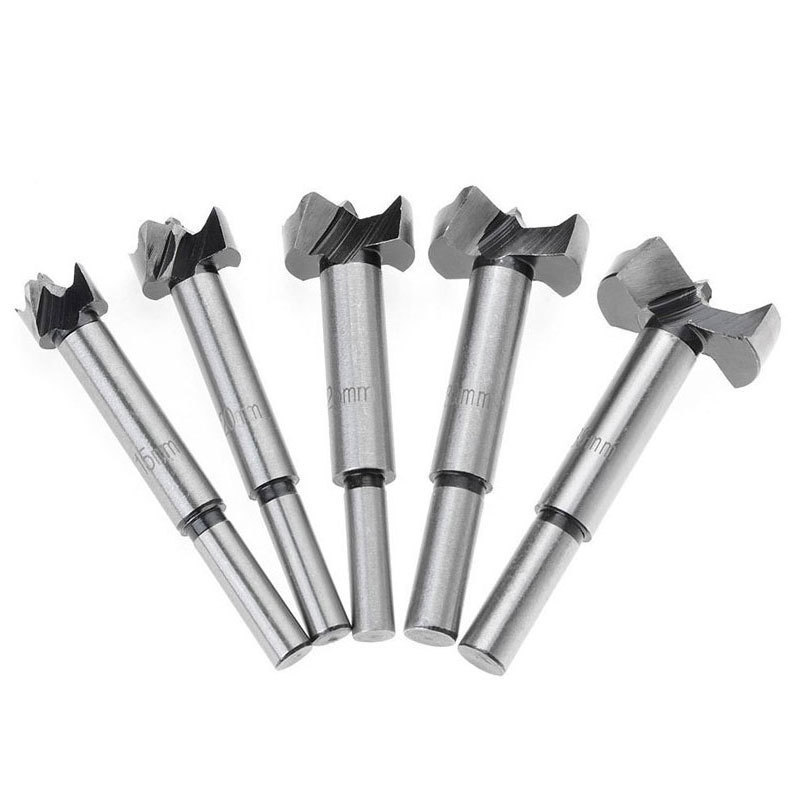 5 Pcs Solid Center Bit 15-35 Mm Boring Hole Saw Forstner Drill Bits Set For Wood Working