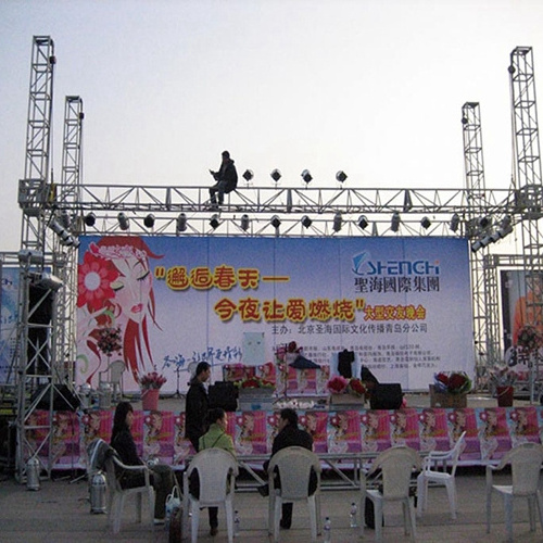 Stage Truss Canopy Aluminum Truss With PVC Cover Light Weight Steel Roof Truss For Warehouse