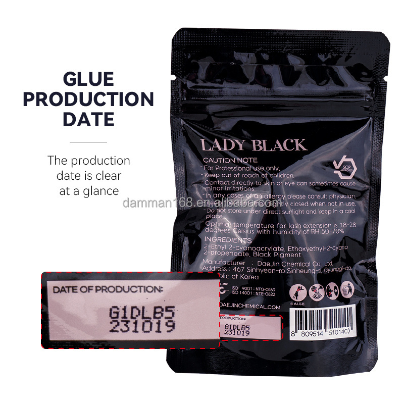 New Package Extension Glue Wholesale Black Korea Glue Long lasting Strong Adhesive Lady Glue