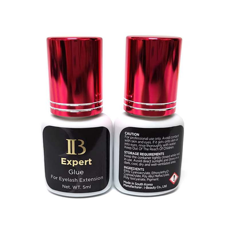 5ml I Beauty Expert Glue 1-2s Dry Time Fastest Korea Glue for Eyelash Extensions Original wine red Hat IB False Eyelash Glue