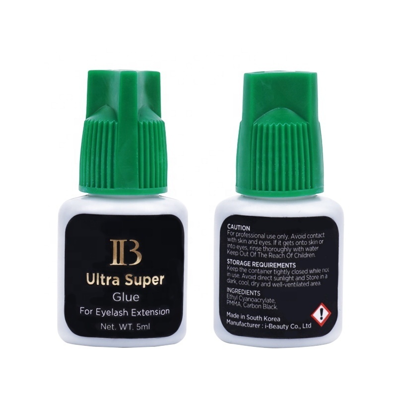 IB Ultra Super Glue Eyelash Extension Glue Strong Adhesive long lasting 2 S Dry Green Hat Super Glue Eyelash Gel Private Label