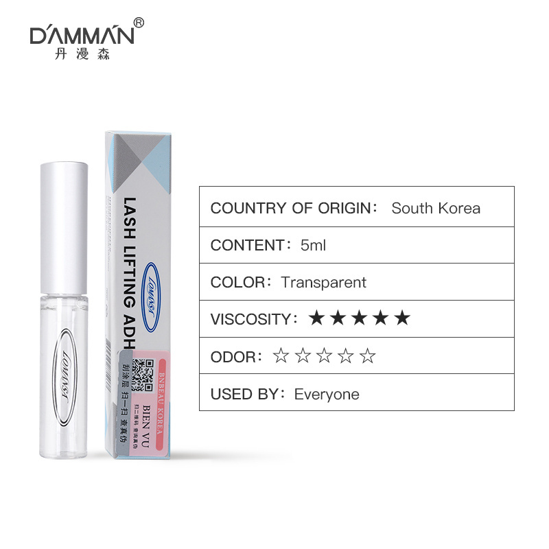 PERMANIA Professional Lash Lifting Glue for Eyelash Lift Perming Adhesive Lomansa clear lash perm adhesive with all silicone rod