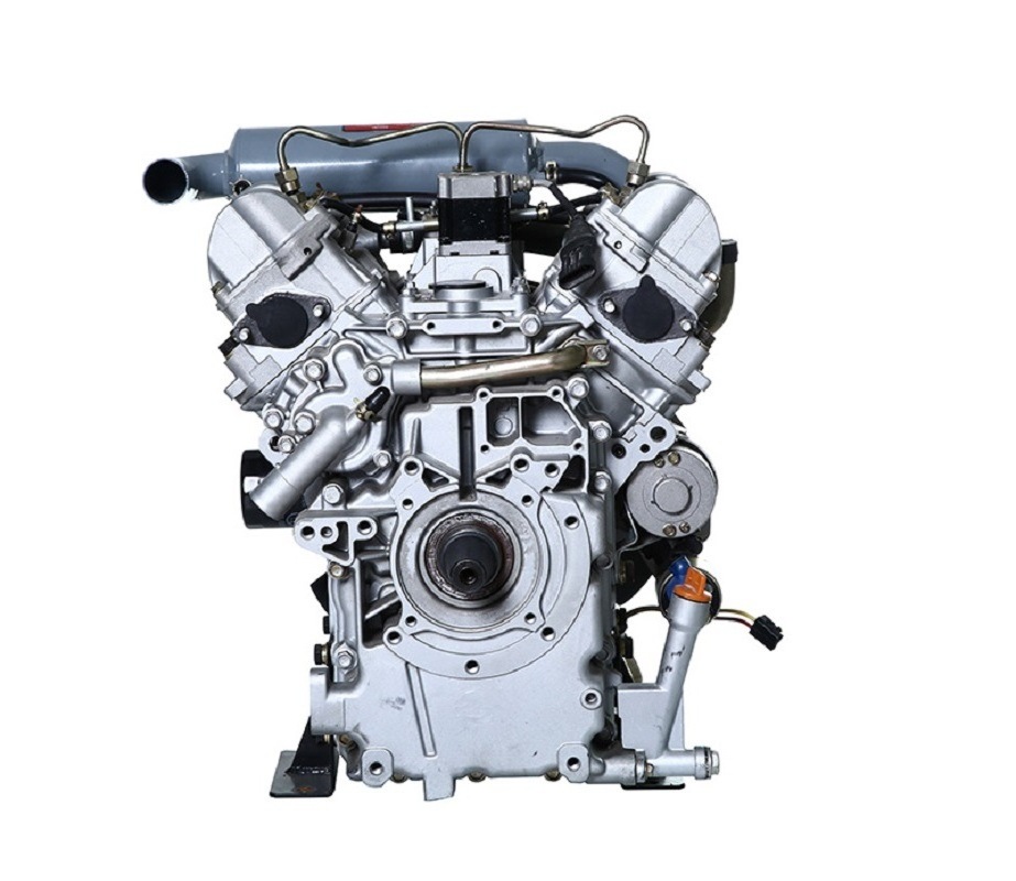 Pressure Splashing 17HP Mini V Twin Four Strokes Aircraft Engine Water Cooled Diesel Engine 2 Cylinder Diesel Engine for Sale