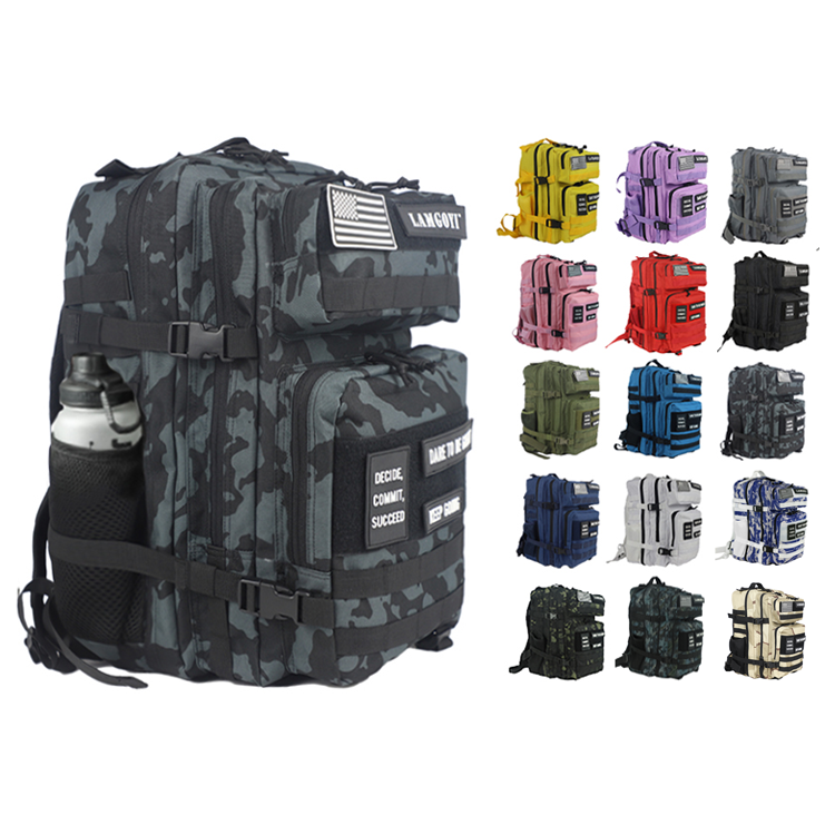 Custom bolso tactico morral print camo outdoor sport gym fitness athletes tactical backpack