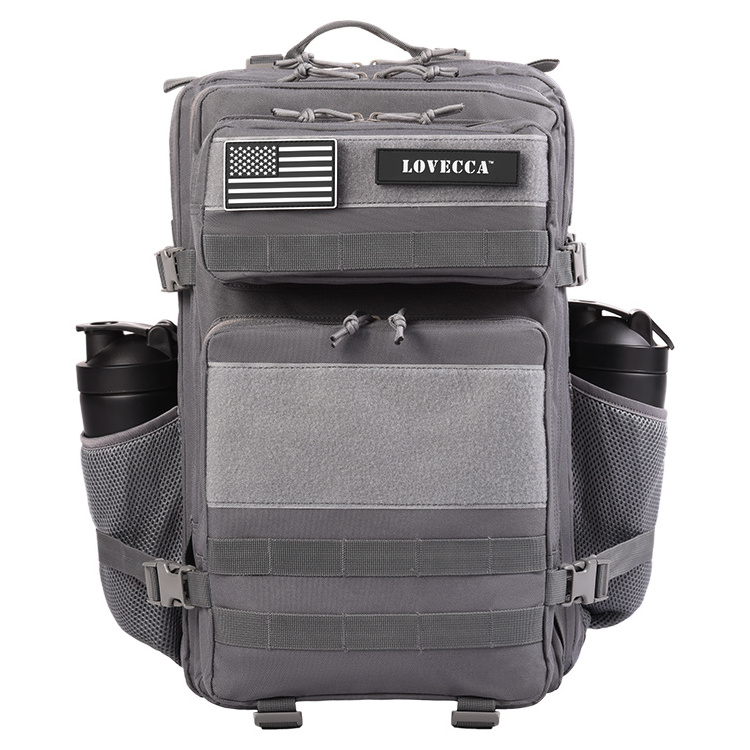 Factory Custom Logo Waterproof Gray 900D Oxford 45L Survival Trekking GymTactical Backpack