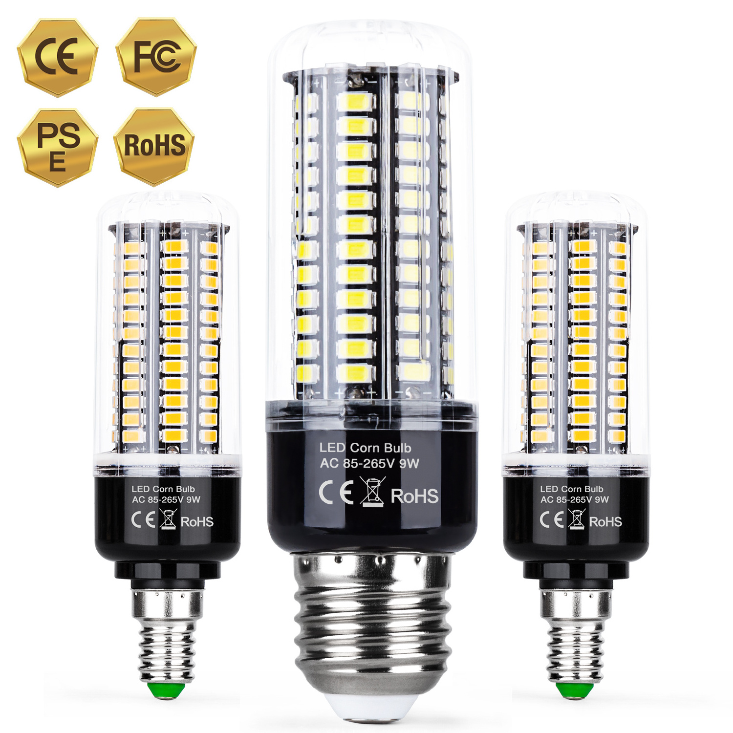 LED Corn Bulbs 5736 Aluminum Substrate Heat Radiation Fill-in Light Indoor Highlight Energy Saving Wide Voltage E27 Corn Bulbs