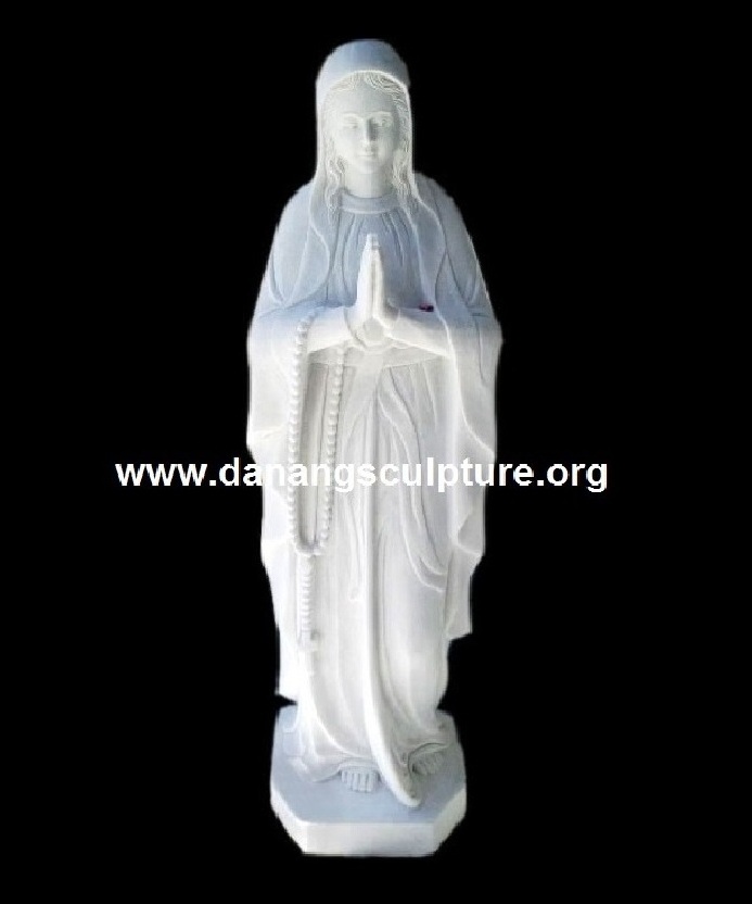 High quality life size Virgin Mary and baby Jesus carved marble stone statue DSF-C069