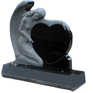 Custom hand carved black granite marble crying angel tombstone tombstones and monuments with angel