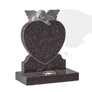 Custom baby tombstones angel headstones angel heart headstone with angel carving granite tombstone monument