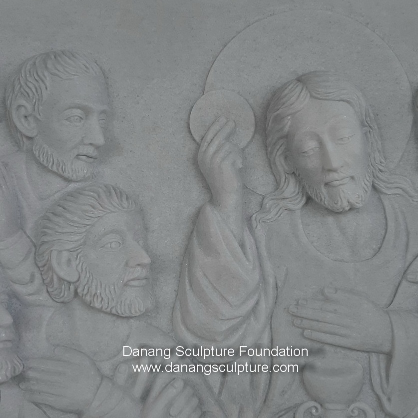 The Last Supper hand carved stone relief white marble Jesus catholic statues wholesale religious statues catholic