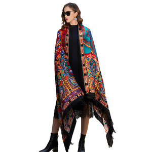 winter oversized customize wool cashmere ponchofle shawl pakistan wool kashmir pashmina scarf