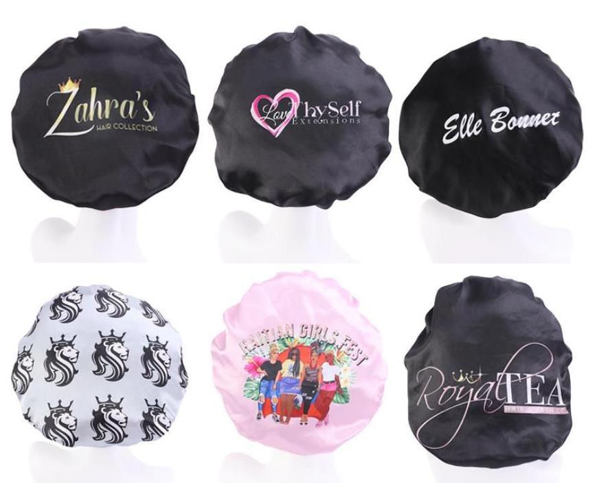 Designer luxury bonnets silk bonnet with custom logo satin for ladies personalized