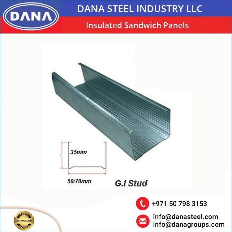 Wall Roof UAE Metal Stud and Tracks, Aluminum Ceiling Tiles Insulated Sandwich Panels