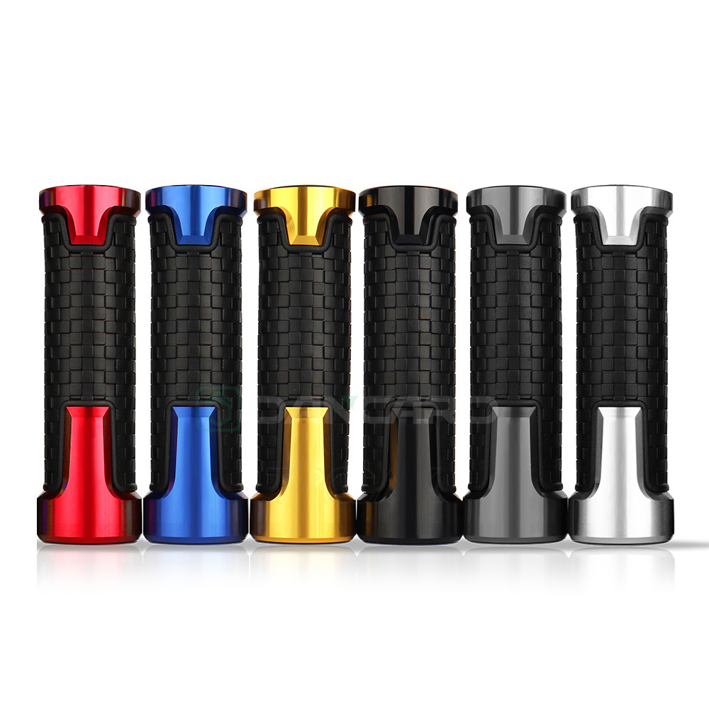 DANCARO Universal Handle Grips Rubber Aluminum Alloy 22mm 7/8'' Handlebar Grip  Modified Motorcycle Accessories