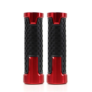 DANCARO Universal Handle Grips Rubber Aluminum Alloy 22mm 7/8'' Handlebar Grip  Modified Motorcycle Accessories