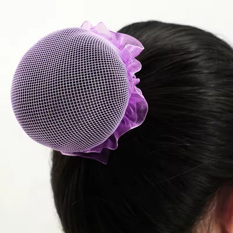 Girls Women Crotchet Hair Net Ballerina Black Pink Hair Accessories Ballet Dance Skating Snoods Hairnet Bun Cover