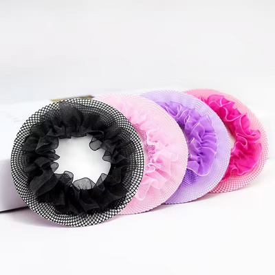 Girls Women Crotchet Hair Net Ballerina Black Pink Hair Accessories Ballet Dance Skating Snoods Hairnet Bun Cover