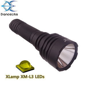 C8 Plus (C8+)  XLamp XM-L3 LEDs HIGH POWER OUTPUT LED Flashlight 5A Lighting Torch (18650/21700)