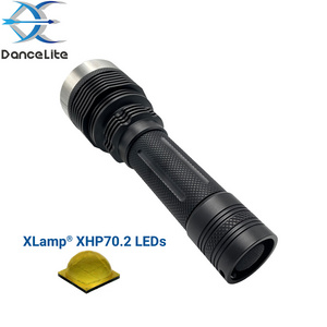 Logo Printing 30W Super Bright High Power XHP70.2 LED Flashlight Heavy Quality Handheld Torch 21700 Flashlights