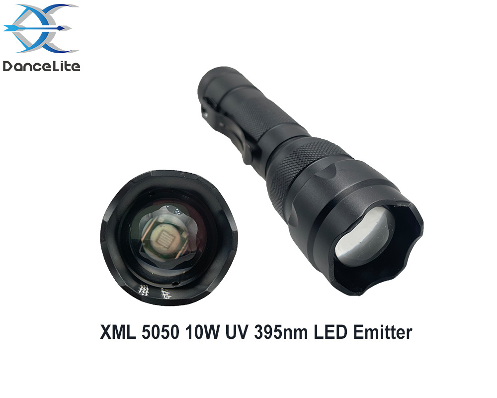 OEM ZOOMABLE 502B UV 395NM 10W 5050 LW LED FLASHLIGHT BLACK LIGHT ZOOM ULTRAVIOLET TORCH