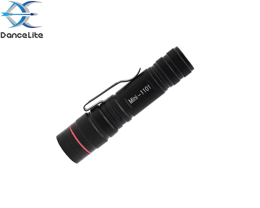 OEM 1101 Super Mini Flashlight Zoomable Flashlights Portable EDC Torch Small Torchlight 3-MODE  (AA/14500)