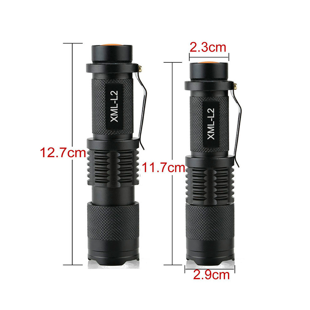 OEM 200 Meters Light Range SK98 Zoomable 10W L2 Flashlight T6 LED Torch Focus Zoom Linterna (18650)