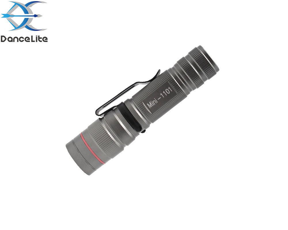 OEM 1101 Super Mini Flashlight Zoomable Flashlights Portable EDC Torch Small Torchlight 3-MODE  (AA/14500)