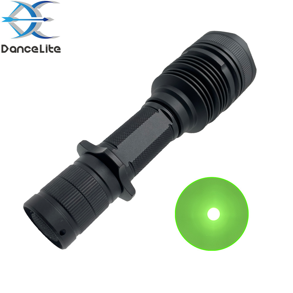 Logo Engraving Heavy-Duty Powerful 10W Green Light 520nm Hunting Flashlight Green Color Lighting Torch Up to 200Meters