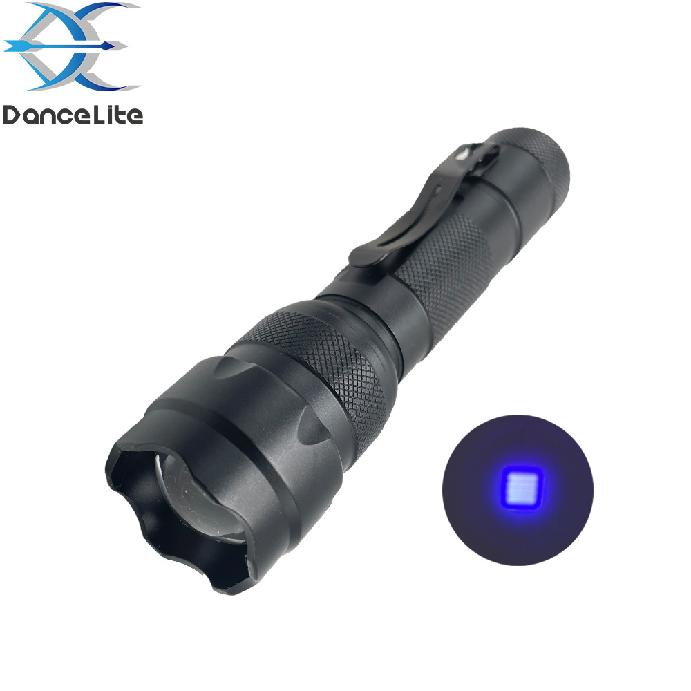 OEM ZOOMABLE 502B UV 395NM 10W 5050 LW LED FLASHLIGHT BLACK LIGHT ZOOM ULTRAVIOLET TORCH