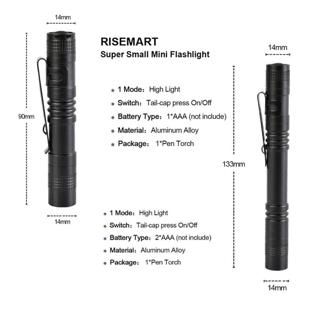 OEM Super Mini Pen Light Pen Light Portable LED Flashlight 1-Mode Pencil Torch For Dentist Checking / For Camping Hiking