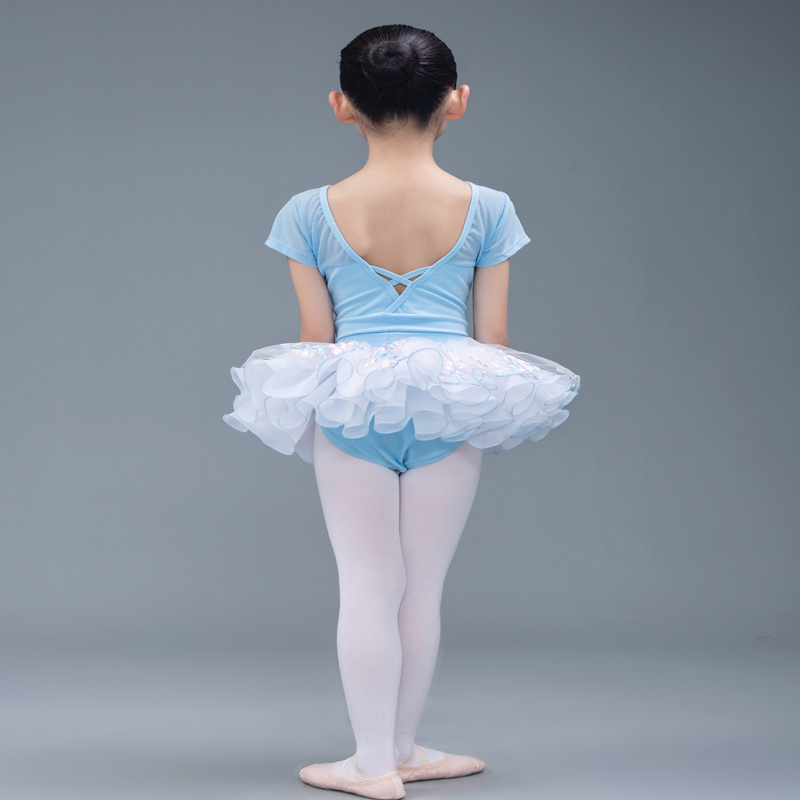 wholesale two pieces solid color dance costumes for Girls ballet tutu dress dancewear skirts