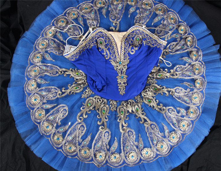 Professional Children  Performance Wear Custom Blue Birld Ballet Dancing Tutu Girls