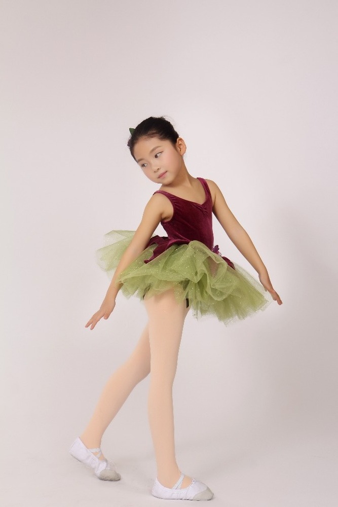 J000121 Kids Baby Girls Halloween Christmas Evening Part Dress Ballet Dance Costumes with Flower