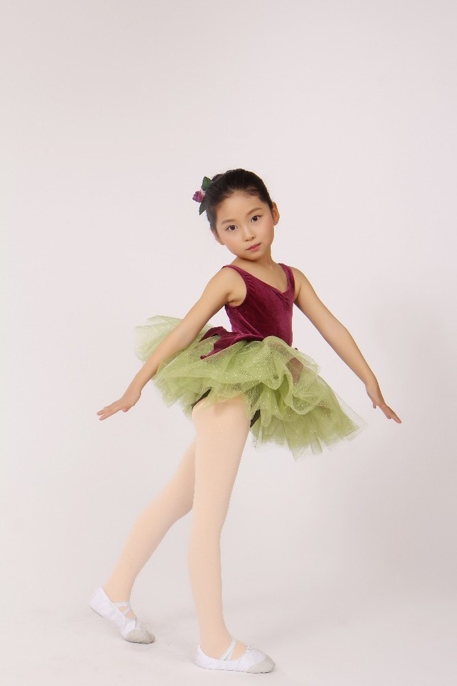 J000121 Kids Baby Girls Halloween Christmas Evening Part Dress Ballet Dance Costumes with Flower