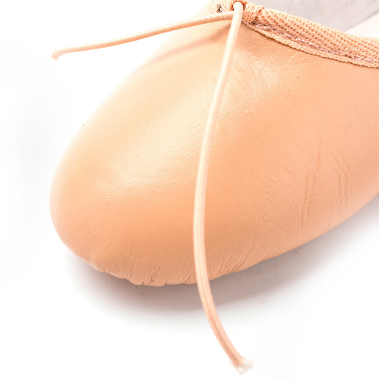 BS00002  Foldable Cheap Wholesale kids Pink leather ballet dance shoes girls