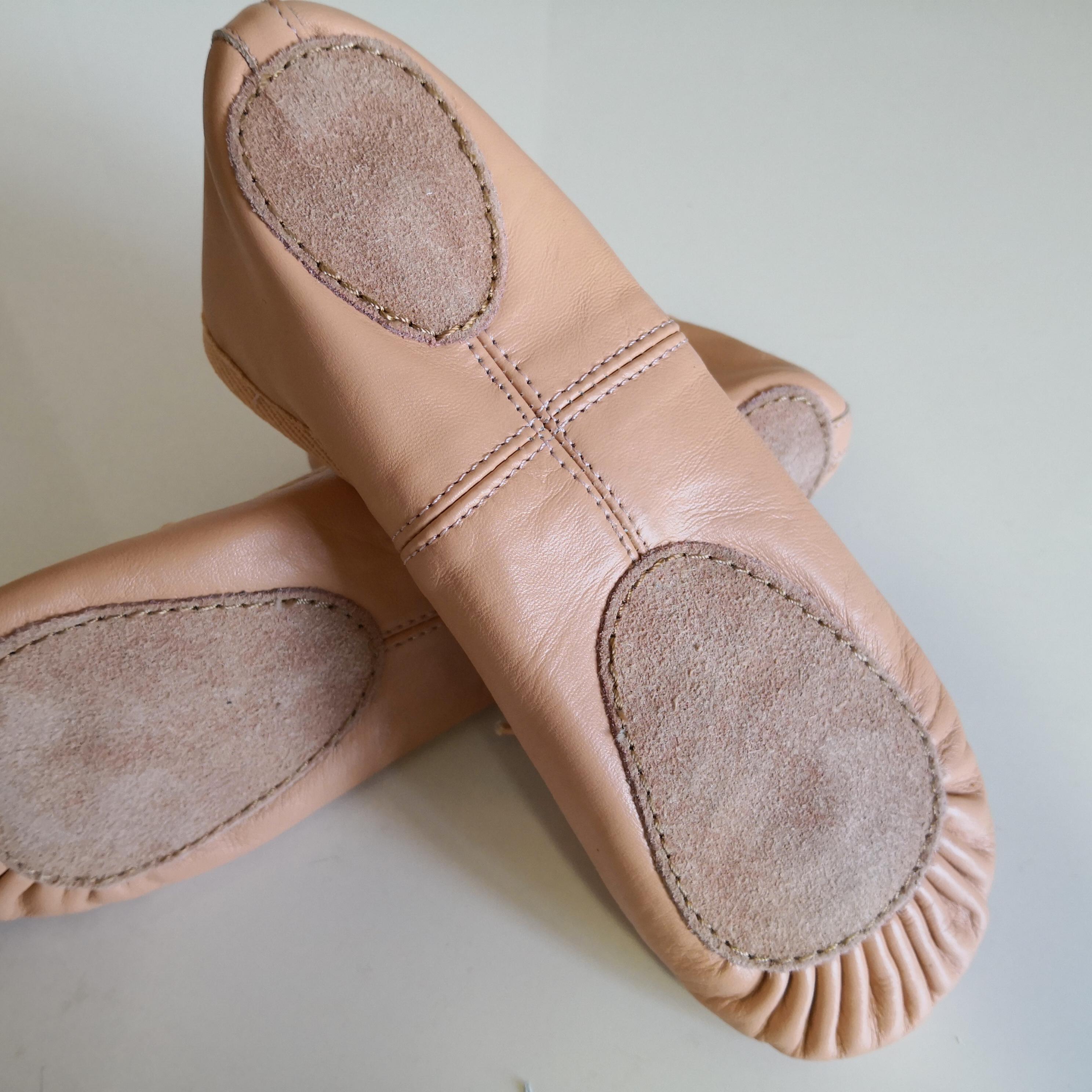 BS00002  Foldable Cheap Wholesale kids Pink leather ballet dance shoes girls