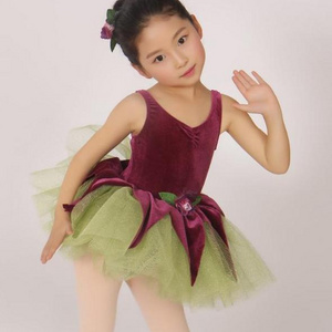 J000121 Kids Baby Girls Halloween Christmas Evening Part Dress Ballet Dance Costumes with Flower