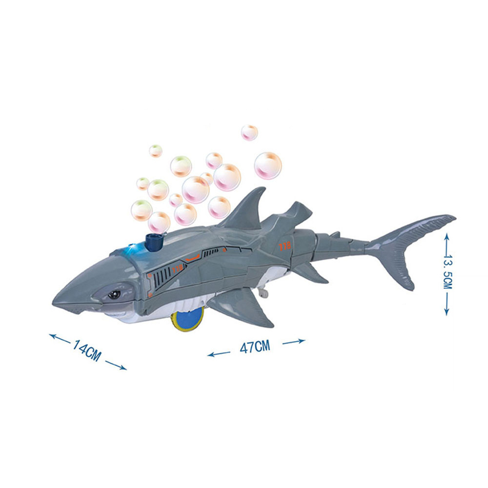 Hot remote-controlled Blowing bubbles shark RC toy funny shark bubble machine boy's favorite toy child gifts