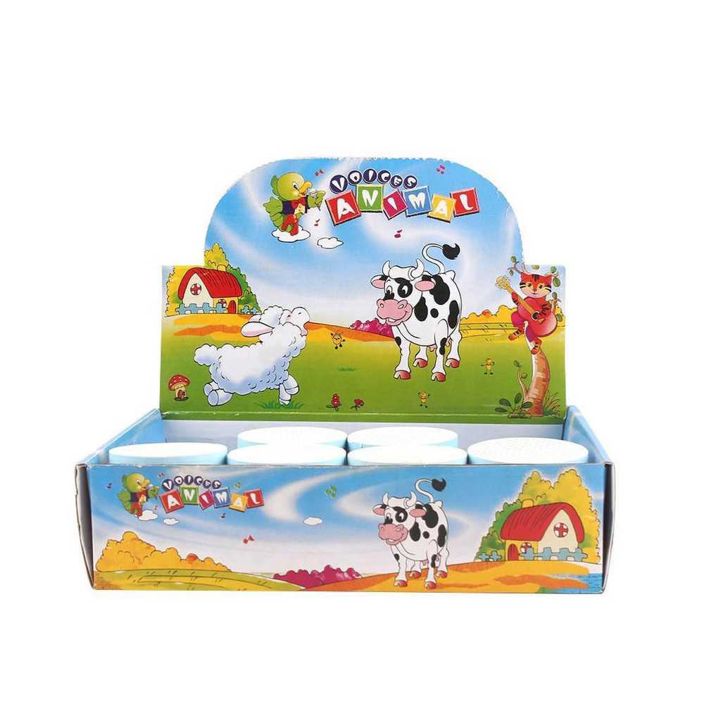 Cow Moo Noise Box Animal Voice Sheep Sound Box Upside Down To Play Sound 12PCS