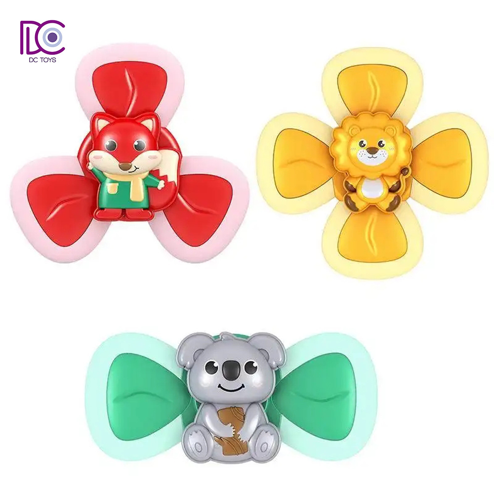 DC 3pcs Cartoon Insect Fidget Spinner Baby Rattle Toys Gyro Relief Stress Fingertip Toys games for adults and children