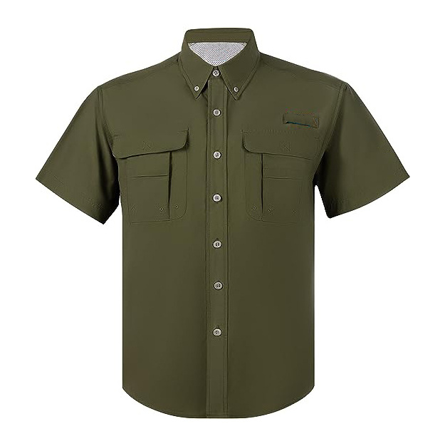 Quick Dry Wholesale Mens Fishing Shirts With Ventilation UV Protection UPF50 Fishing Shirt