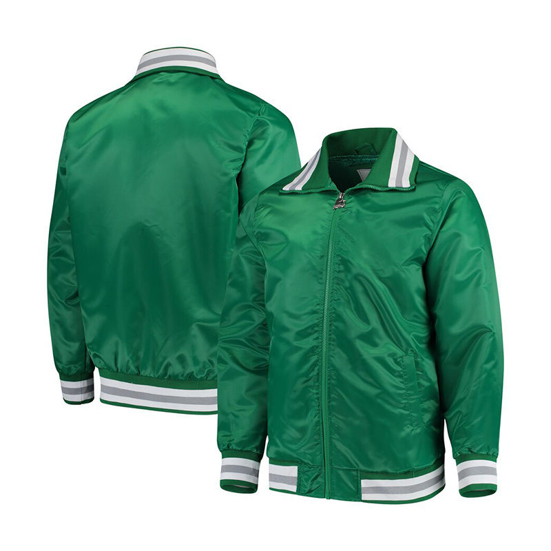 Men nylon high quality blank custom wholesale satin varsity letterman baseball bomber jacket