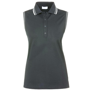 Women/Ladies Sleeveless Golf Polo T shirt Custom Design High Quality Sports Golf Soft Plain Polo T shirt