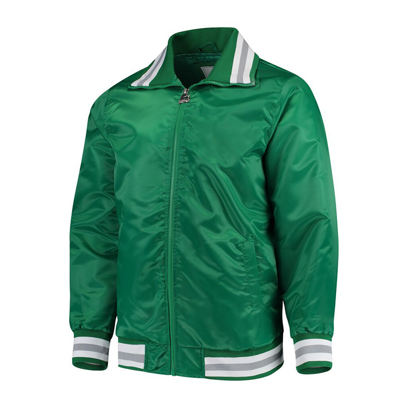 Men nylon high quality blank custom wholesale satin varsity letterman baseball bomber jacket