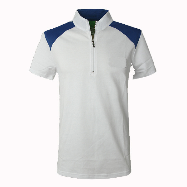 Custom Cheap Stand Collar Polo T Shirts With Zipper Oversized Sport Tshirts