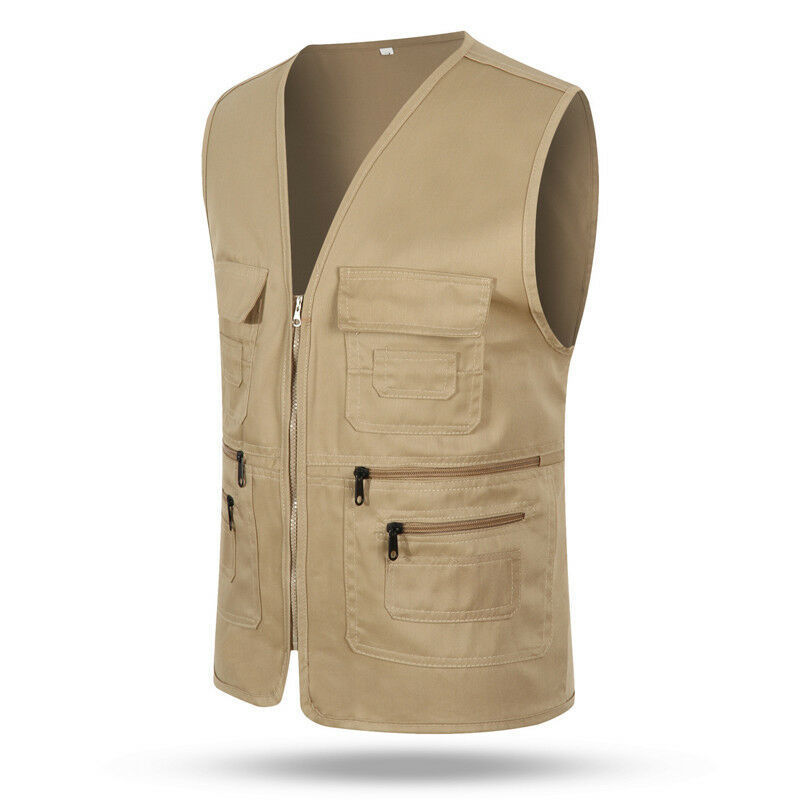 man Sleeveless cheap safety work waistcoat vest fishing vest for men