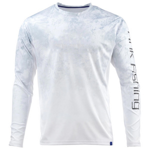 Custom Wholesale Long Sleeve Face Mask Sublimated Printed Uv Upf 50 Quick Dry Performance Fishing Shirt